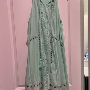 Beautiful turquoise flare dress